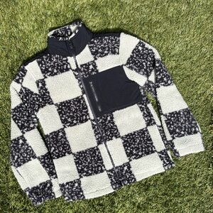 art class Black and White Checkered Kids Jacket
